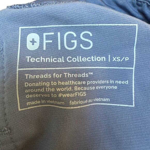 Figs Technical Collection‎ Scrub Set Top (XXS) Jogger Pants (XS) Vapor Blue - Picture 8 of 9